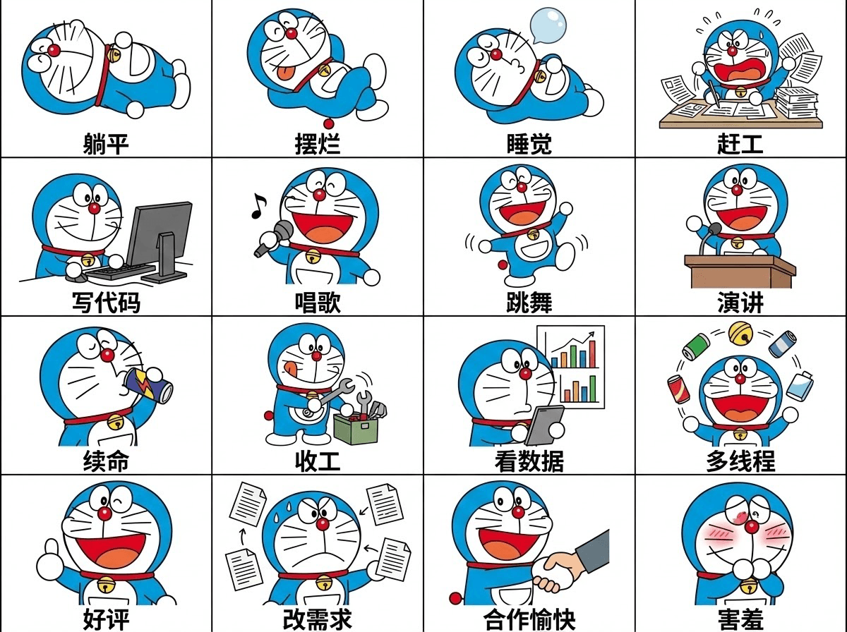 16宫格表情包 输出